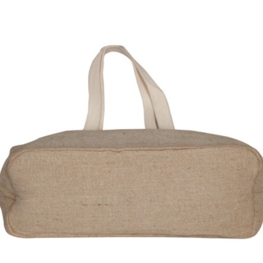 Juton Large Zipper Tote Bag, – Natural - Picture 3 of 5